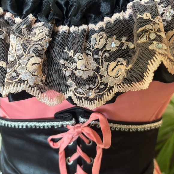 Peach and Black Can Can Dance dress/Costume - Picture 4 of 12